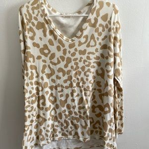 Bibi long sleeve animal print top